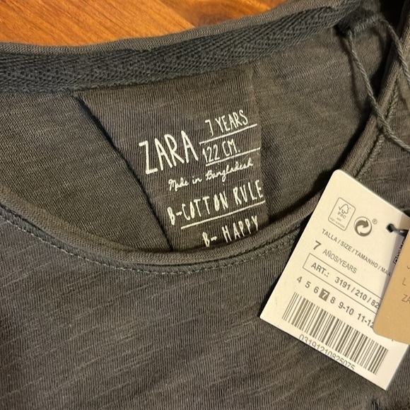 Zara kids size $ years tank top in charcoal - Picture 2 of 6